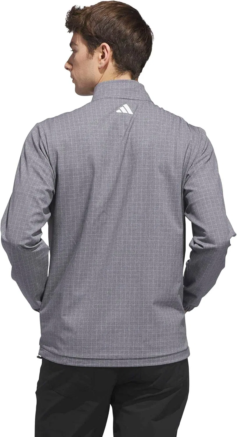 Adidas мужская куртка-полузип Ultimate365 Set Woven, серый — фото 3