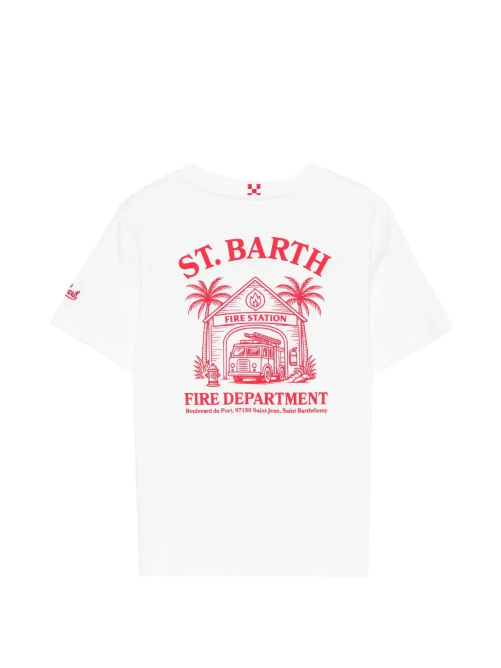 Футболка Portland с короткими рукавами и логотипом MC2 Saint Barth Kids, белый — фото 2