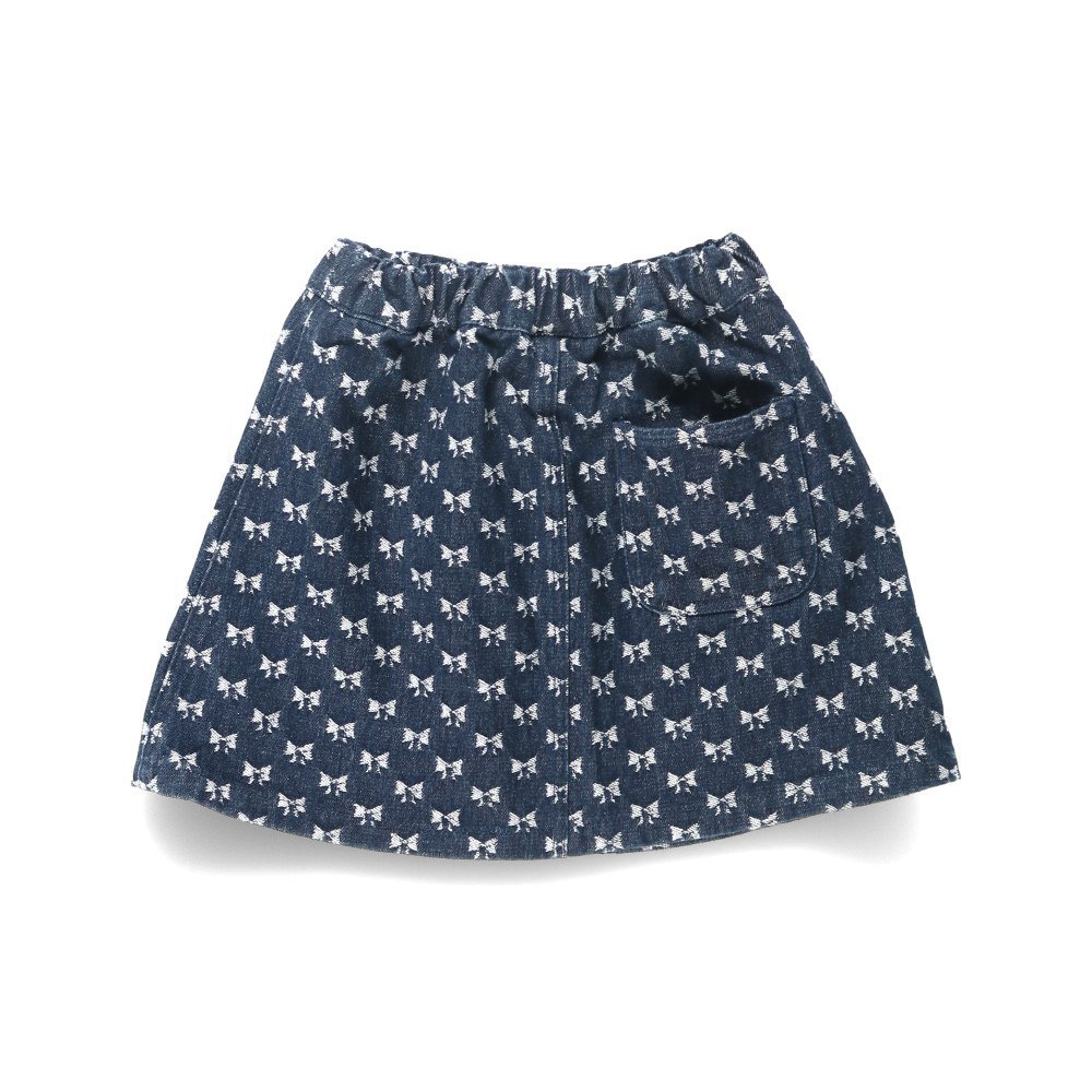 Джинсовая юбка с принтом в виде лент Branshes, Navy blue — фото 3