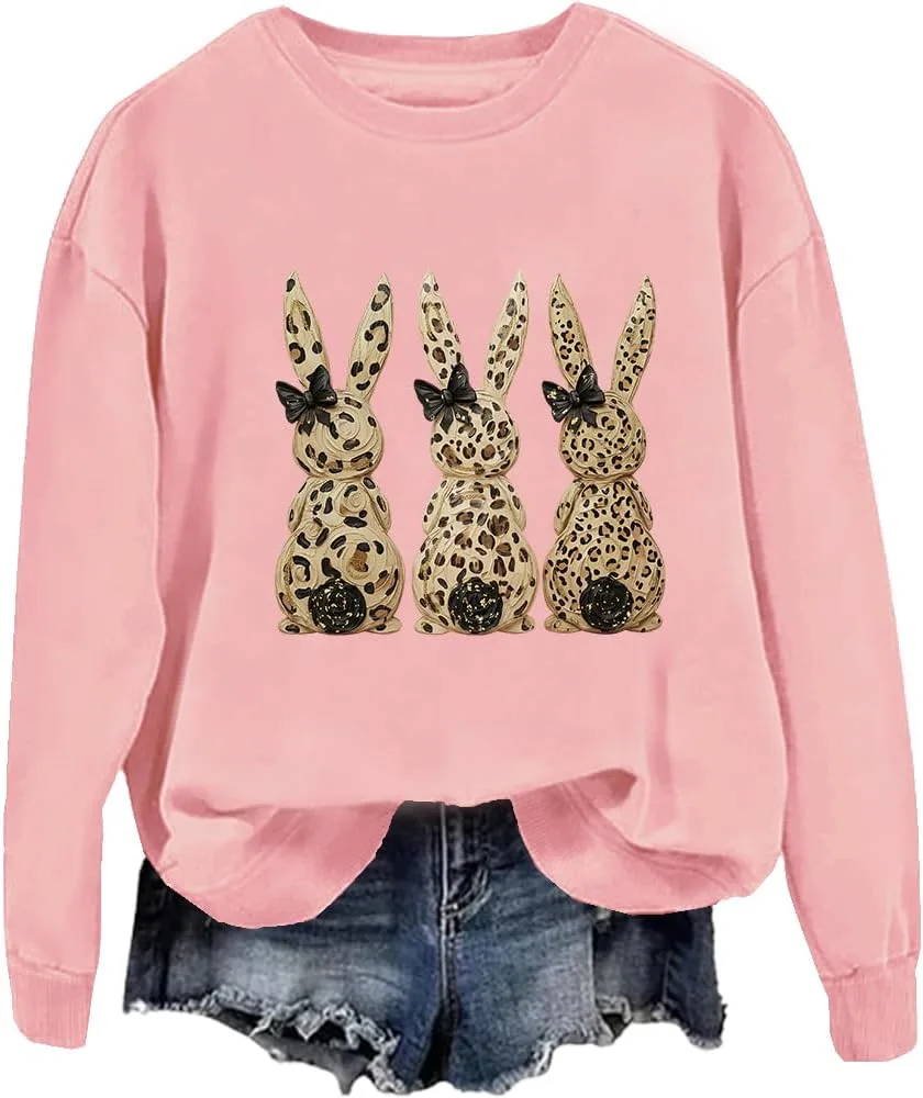 

Свитшот Leopard Bunny Easter с принтом кролика FITKEYS