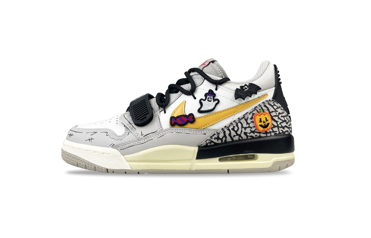 

Легкие баскетбольные кроссовки Legacy 312 с амортизацией для подростков Black White Orange Jordan