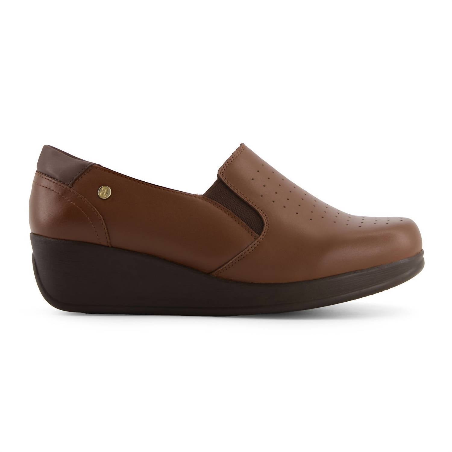 Эксклюзивные женские кожаные мокасины Comfort коричневого цвета Andrea — фото 4