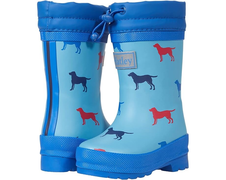 

Ботинки Hatley Friendly Labs Sherpa Lined Rain Boots, синий