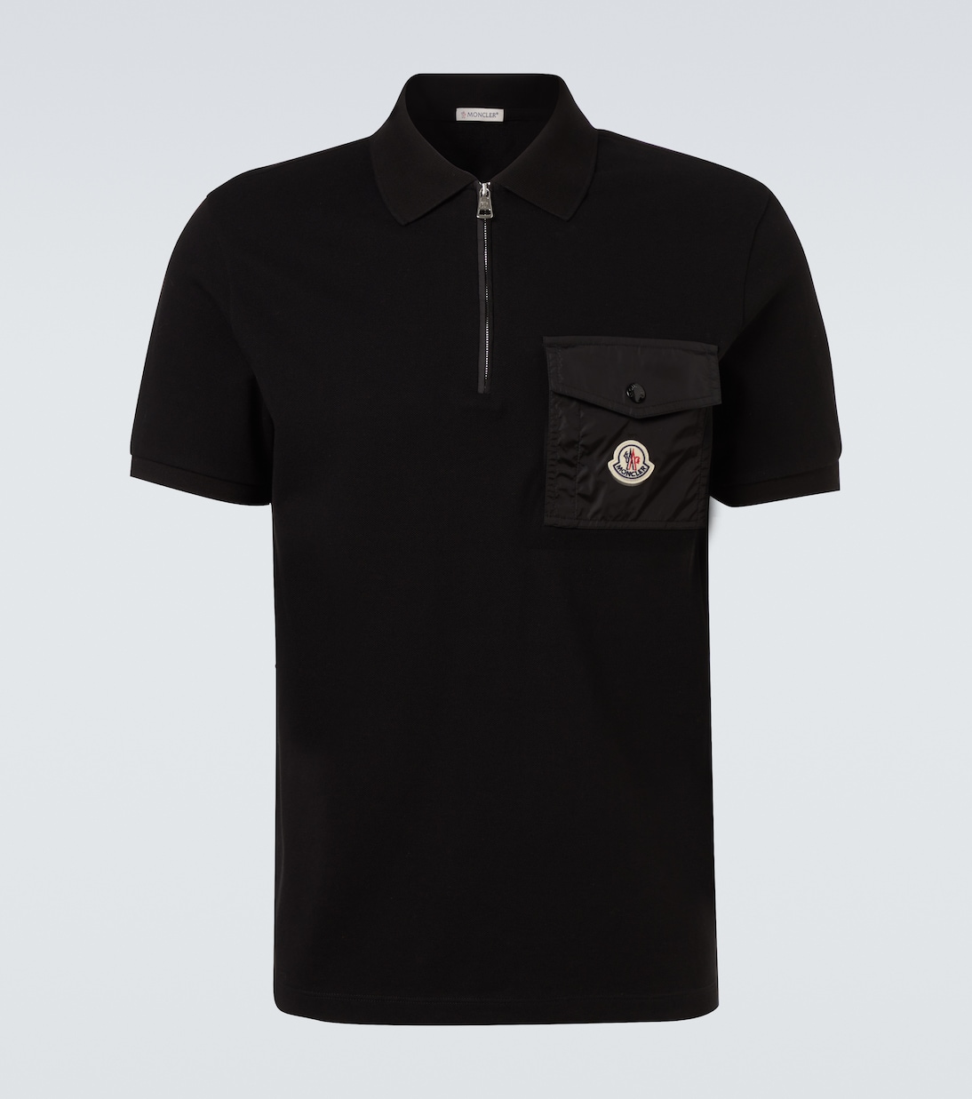 

Хлопковая пике-поло Moncler, черный