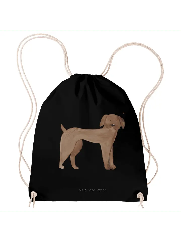 

Спортивная сумка Mr & Mrs Panda Sportbeutel Hund Dogge ohne Spruch, черный