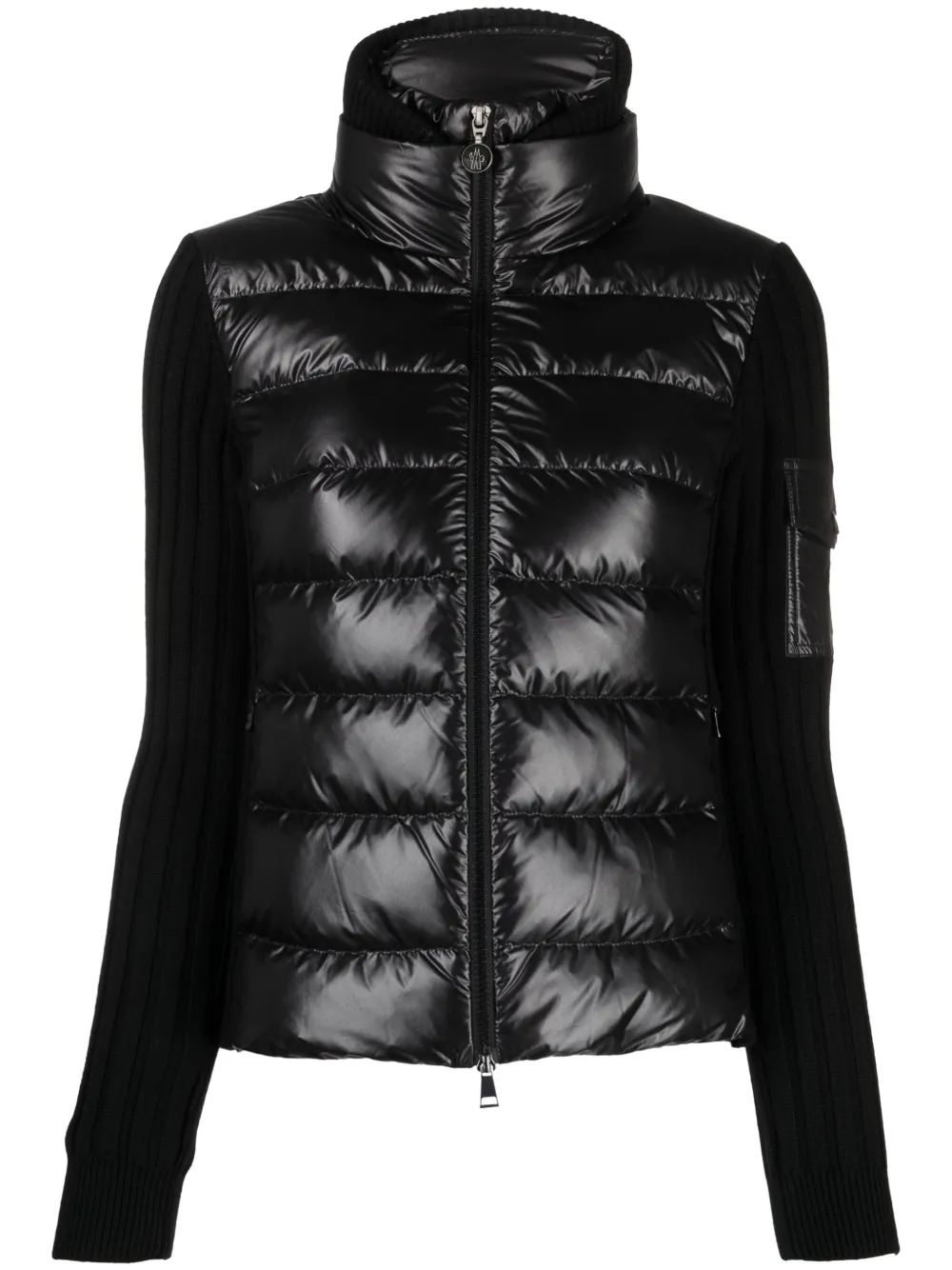 

Пуховик с нашивкой-логотипом MONCLER, черный