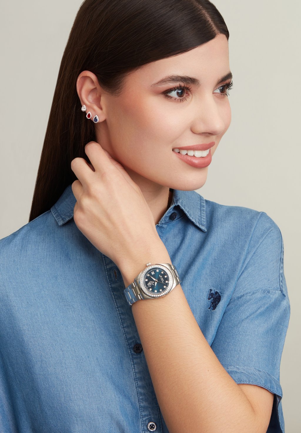 

Часы FANCY U.S. Polo Assn., серебряный