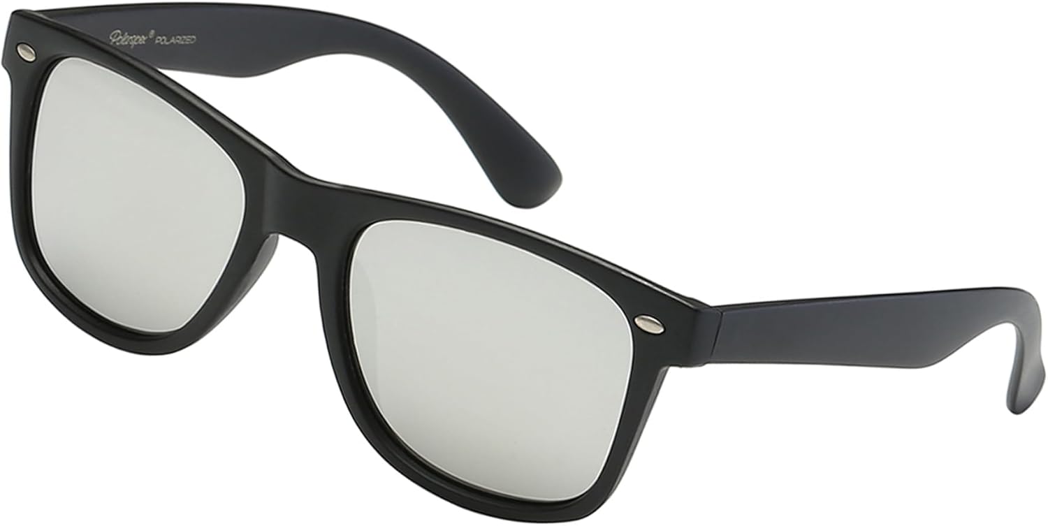 

Поляризованные солнцезащитные очки PolarSpex для мужчин и женщин – защита от УФ-излучения, прочные и легкие, в стиле ретро, ​​идеально подходят для вождения и рыбалки, Matte Black | Ice Tech