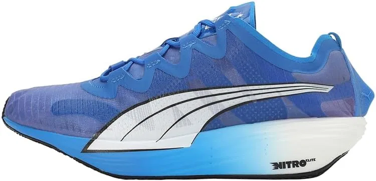 Мужские беговые кроссовки Puma Fast Nitro - сине-красные — фото 3