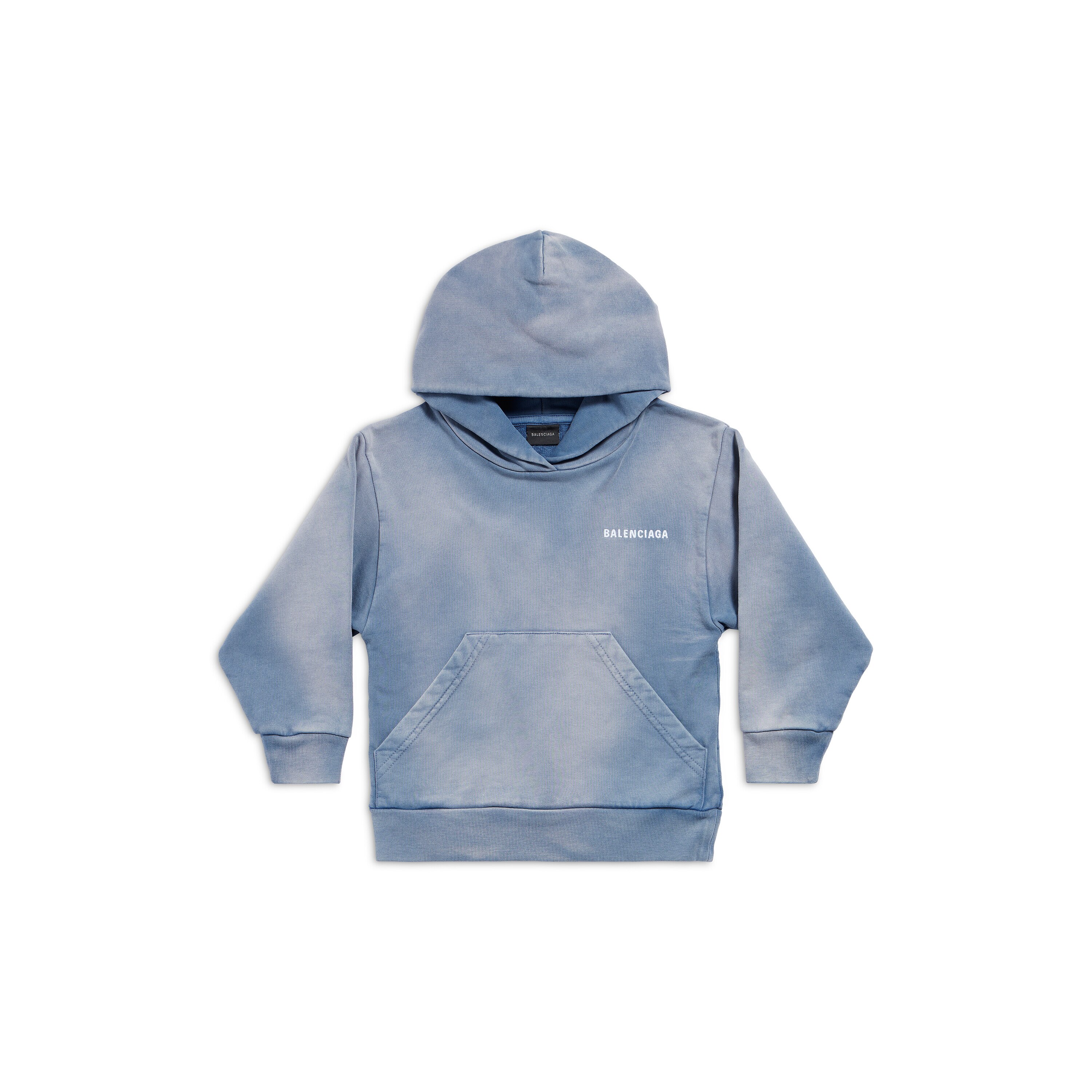 

Детская толстовка Balenciaga Back Hoodie, синий/белый