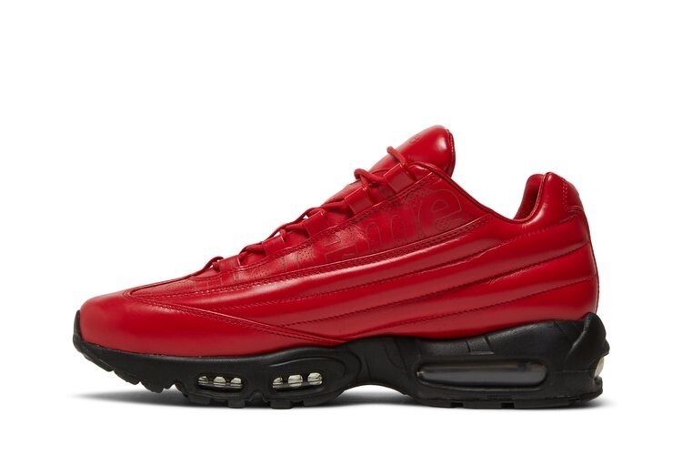 Кроссовки Nike Supreme x Air Max 95 Lux 'Gym Red', красный — фото 3
