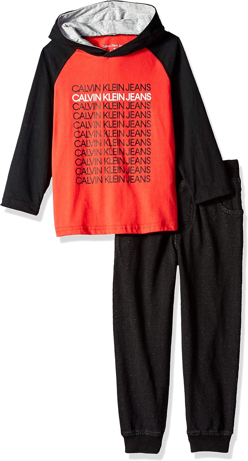 

Комплект из двух предметов для бега Calvin Klein для мальчиков (топ с длинными рукавами), Red/Black