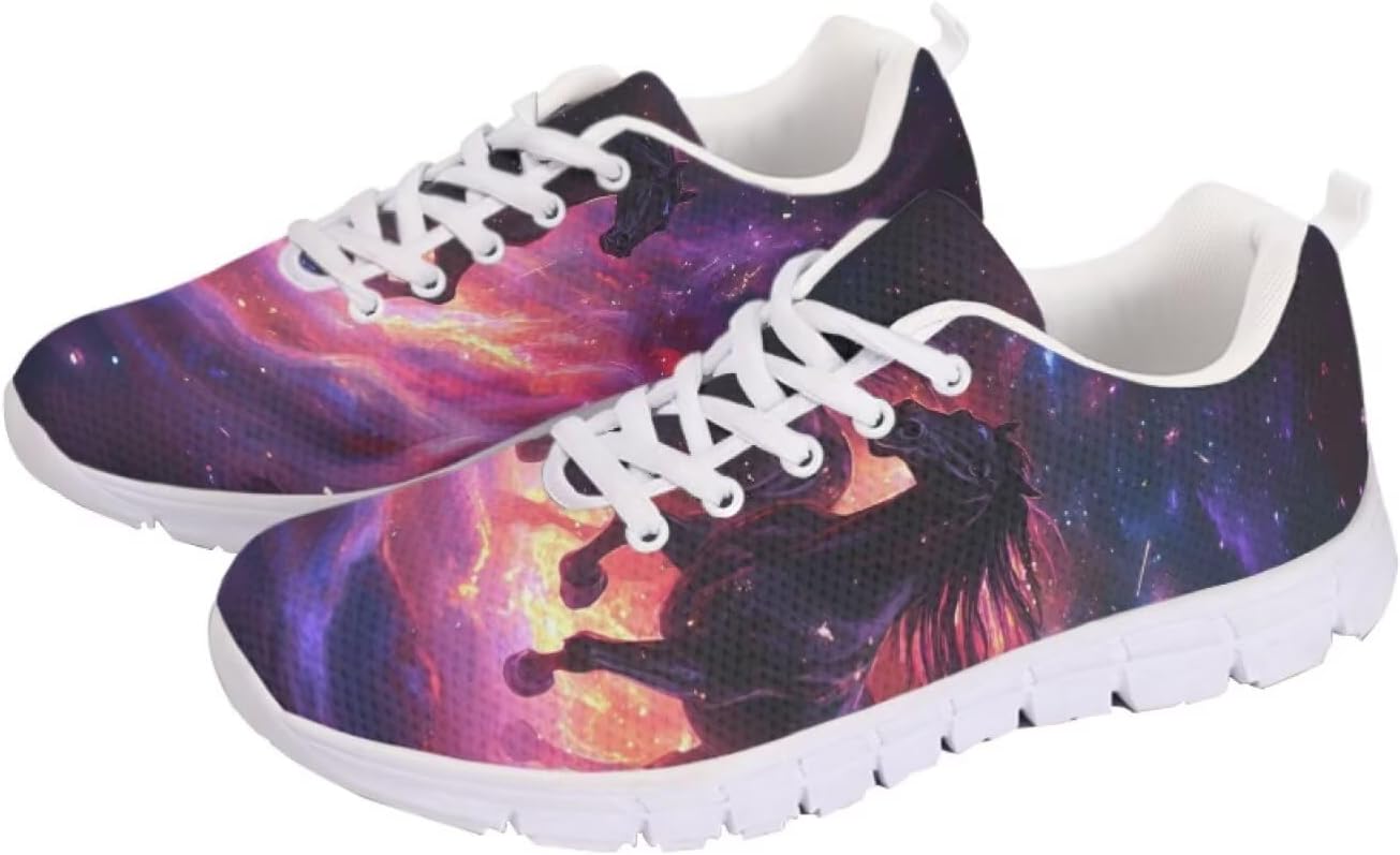 

Женские кроссовки для ходьбы, удобные, с шнуровкой, модные, мужские, противоскользящие, для тенниса, бега и спорта Getelinseng, Horse Space