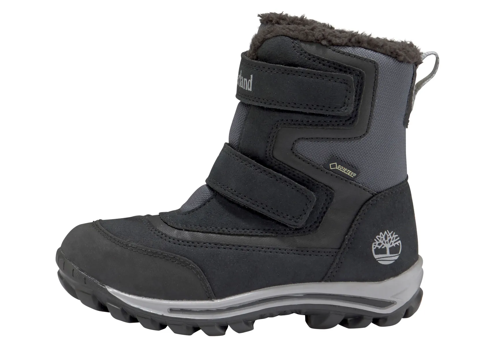Зимние ботинки Timberland "Chillberg 2-Strap Gore Tex", на подкладке, водонепроницаемые, с застежкой-липучкой, черный — фото 2
