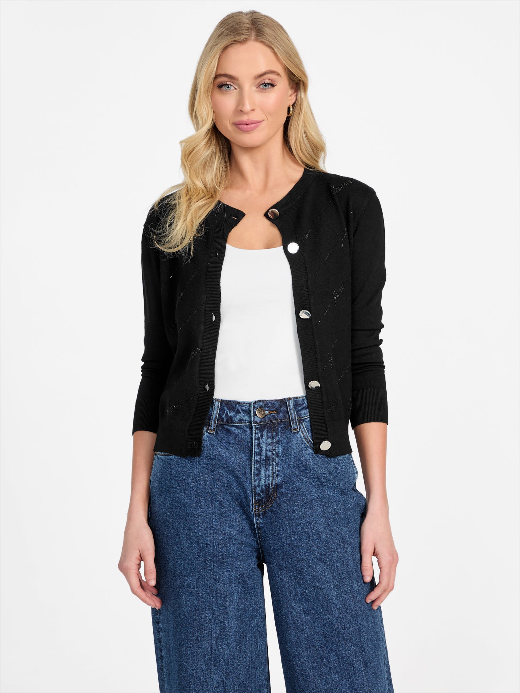 

Кардиган Peggy со стразами Guess Factory, черный