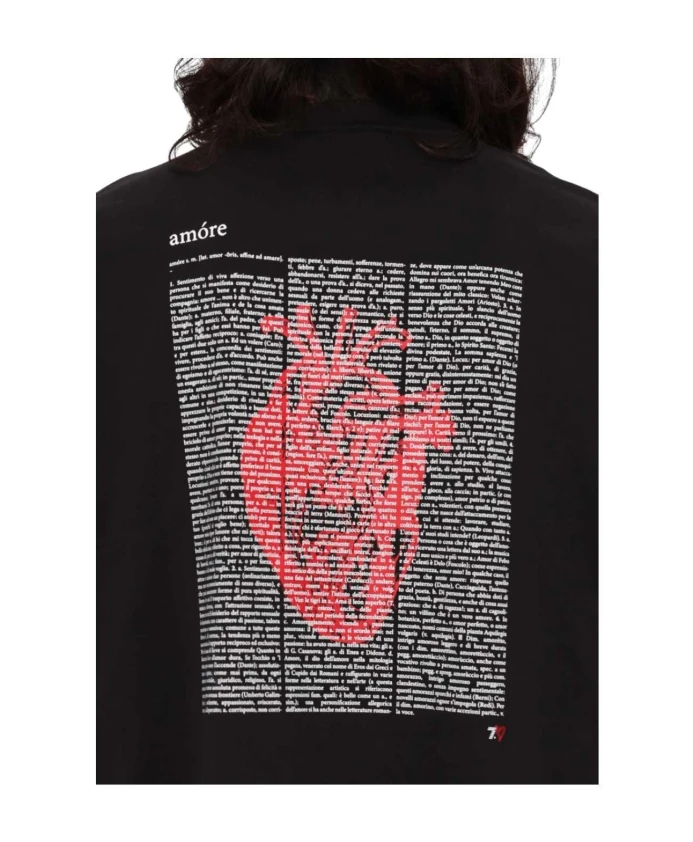 Черная футболка cuore giornale Emporio Armani, черный — фото 2