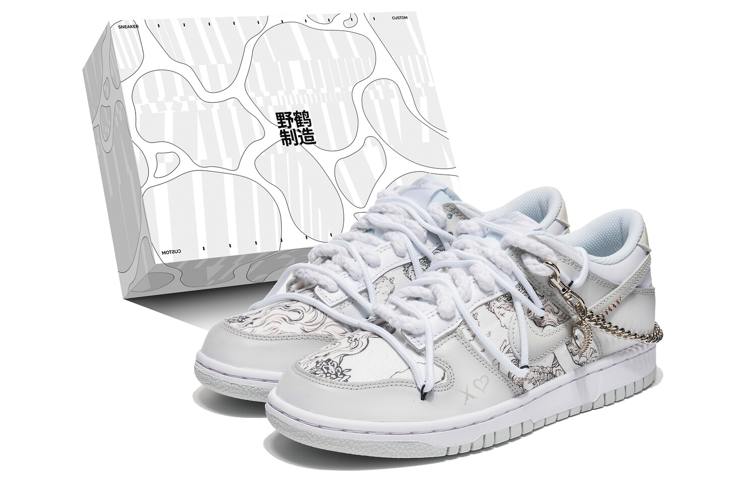 

Кроссовки Nike Dunk Skateboard Shoes Men Low-Top White Gray
