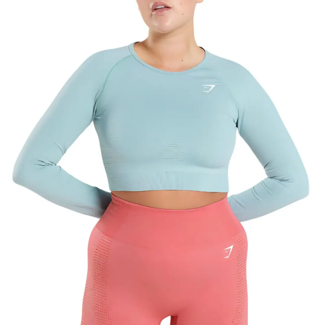 

GYMSHARK Футболка Women's Pearl Blue Mudstone Gray