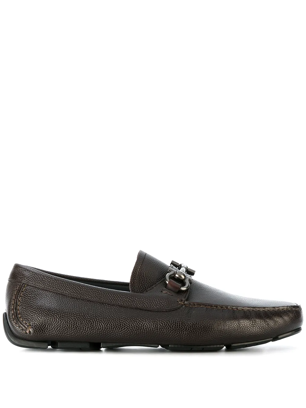 

Лоферы с пряжкой Gancio Ferragamo, коричневый