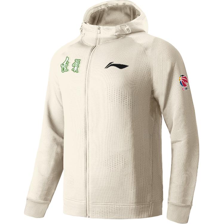 

Толстовка LiNing CBA Collection мужская овсяно-серого цвета