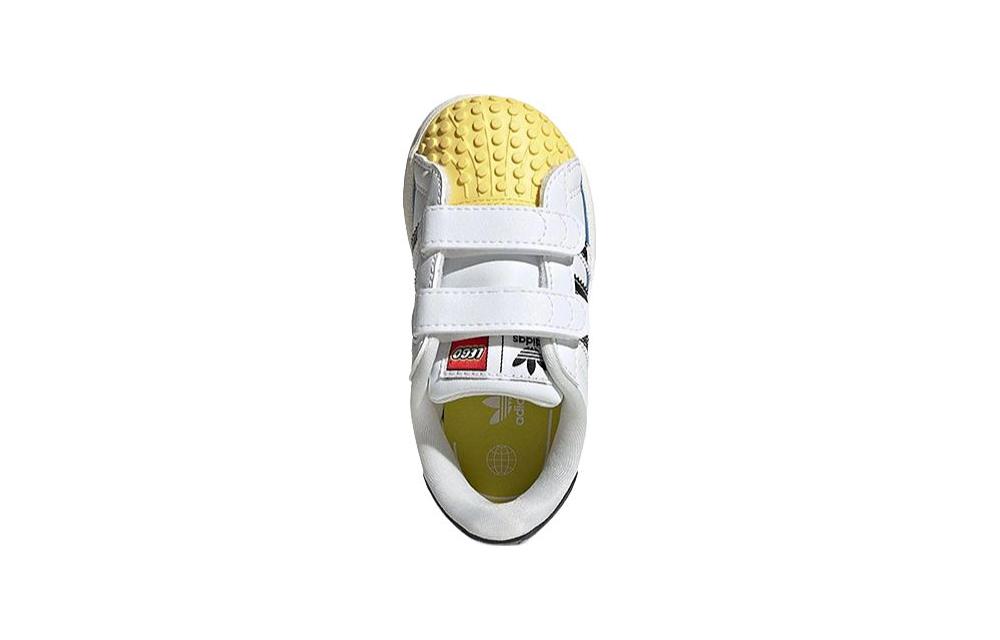 Низкие дышащие кроссовки SUPERSTAR CF для малышей и младенцев Adidas Originals, белый/синий — фото 4
