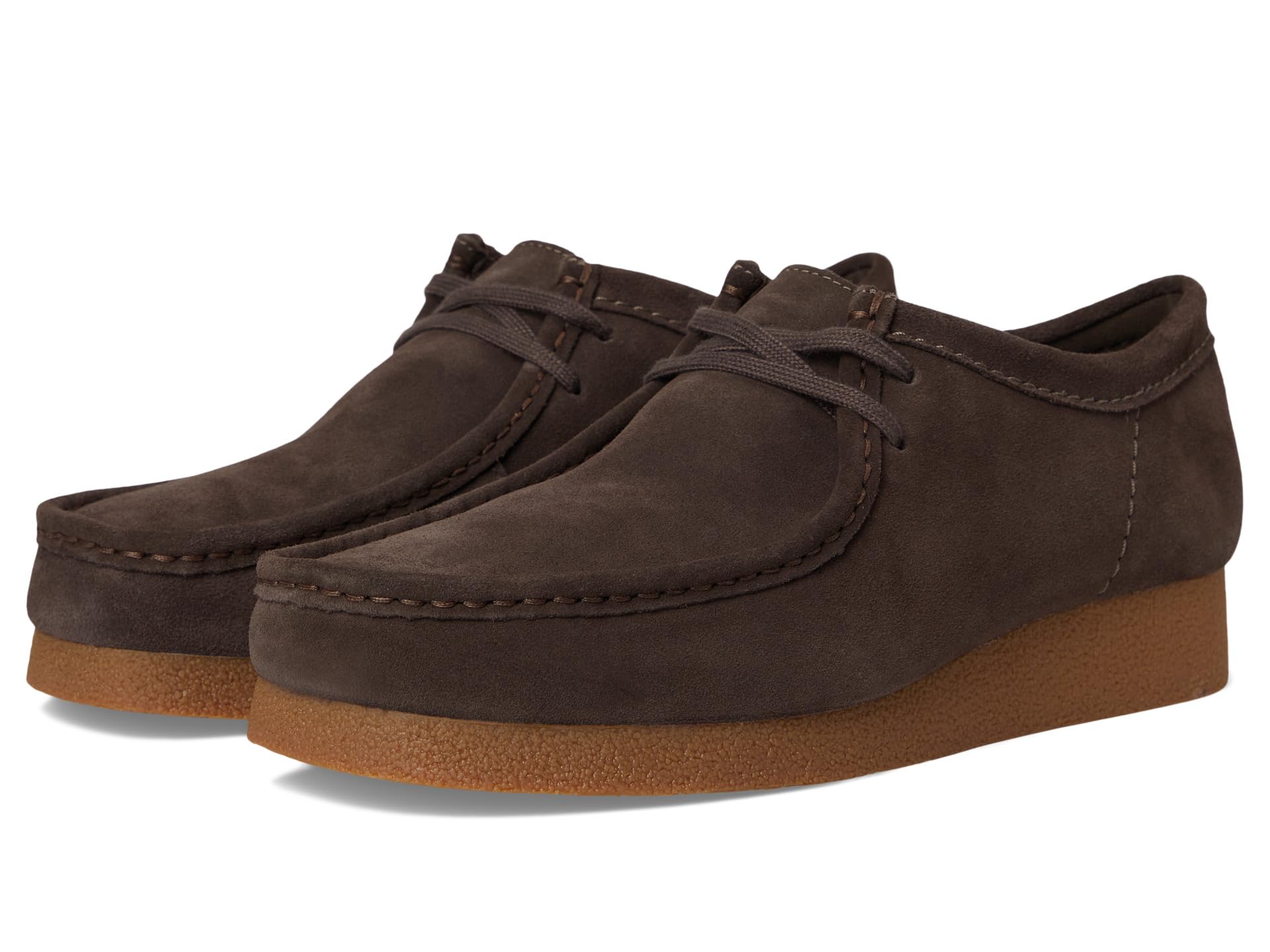 Туфли Clarks Wallabee EVO, цвет Dark Brown Suede