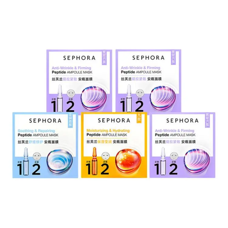 

Маска для лица Vial успокаивающая, увлажняющая, восстанавливающая, для всех типов кожи набор 4 шт Sephora