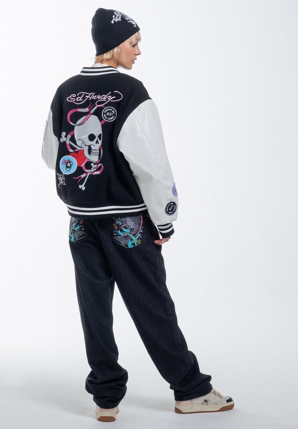 

Куртка-бомбер LOVE WRAPPED VARSITY Ed Hardy, черный