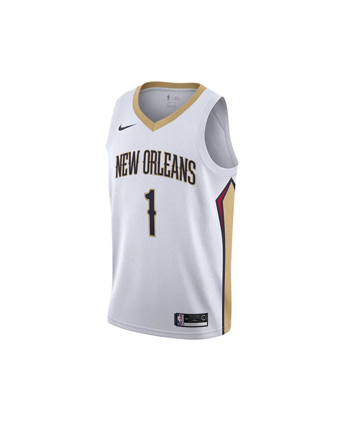 Мужская и женская баскетбольная майка New Orleans Pelicans Zion Williamson Swingman Nike, белый — фото 2