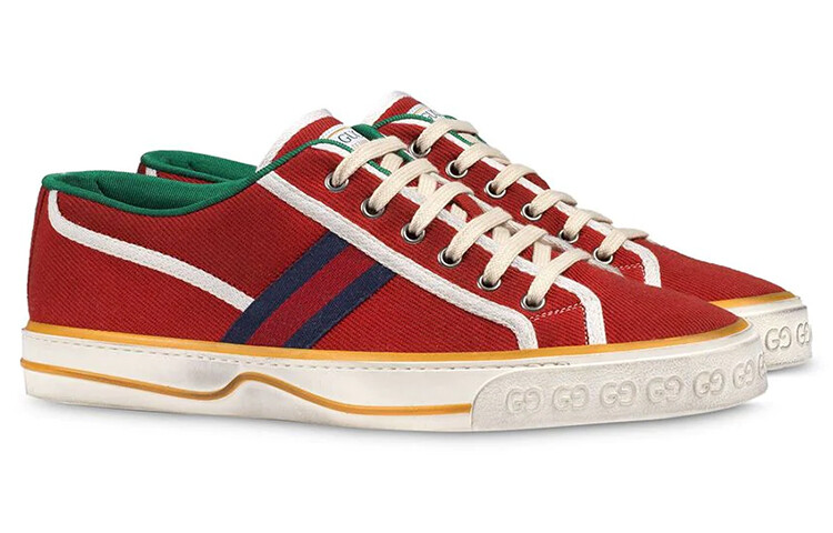 Кроссовки женские Gucci Tennis 1977, красный — фото 2