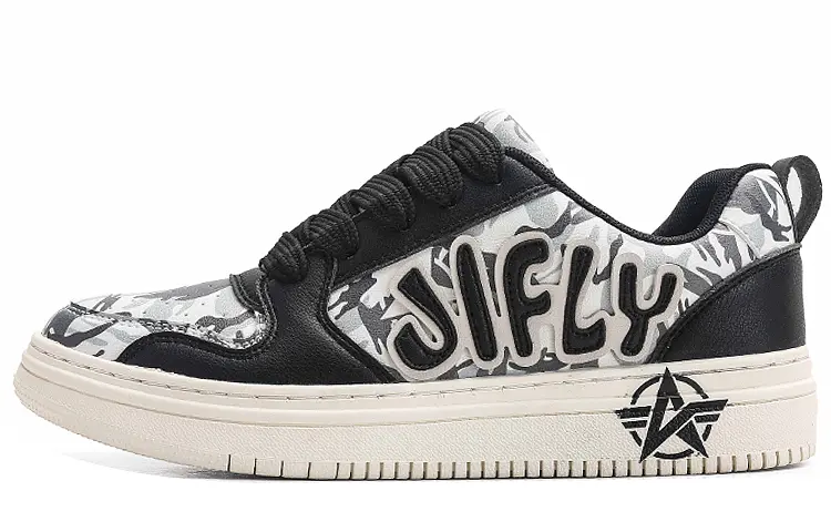 

Кроссовки Jifffly Skateboarding Shoes Unisex Low-top White/black, черный