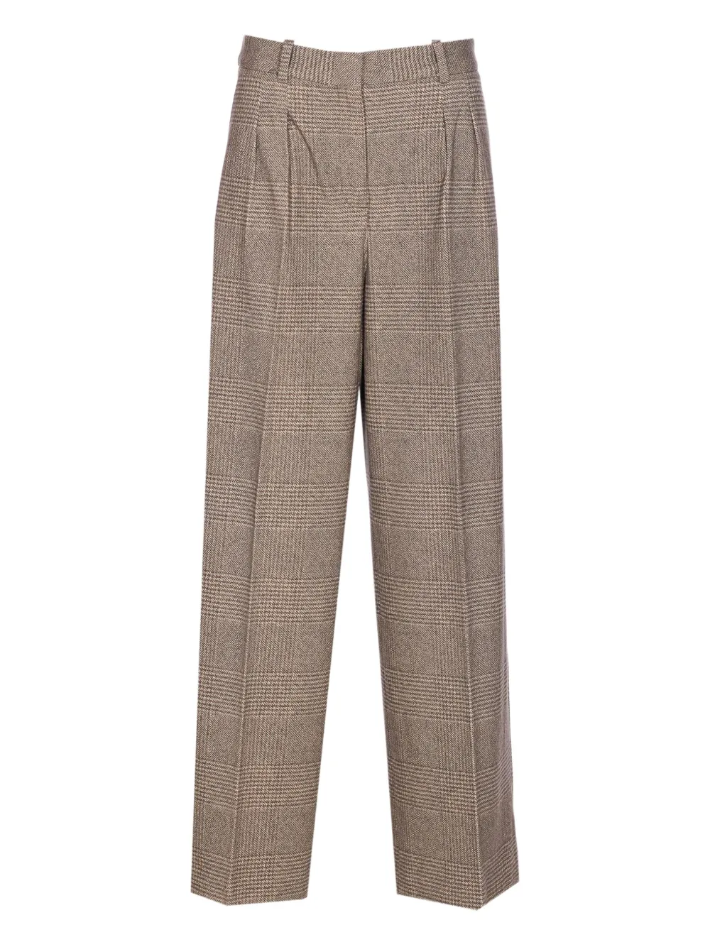 

Прямые брюки в клетку со складками Circolo 1901, коричневый