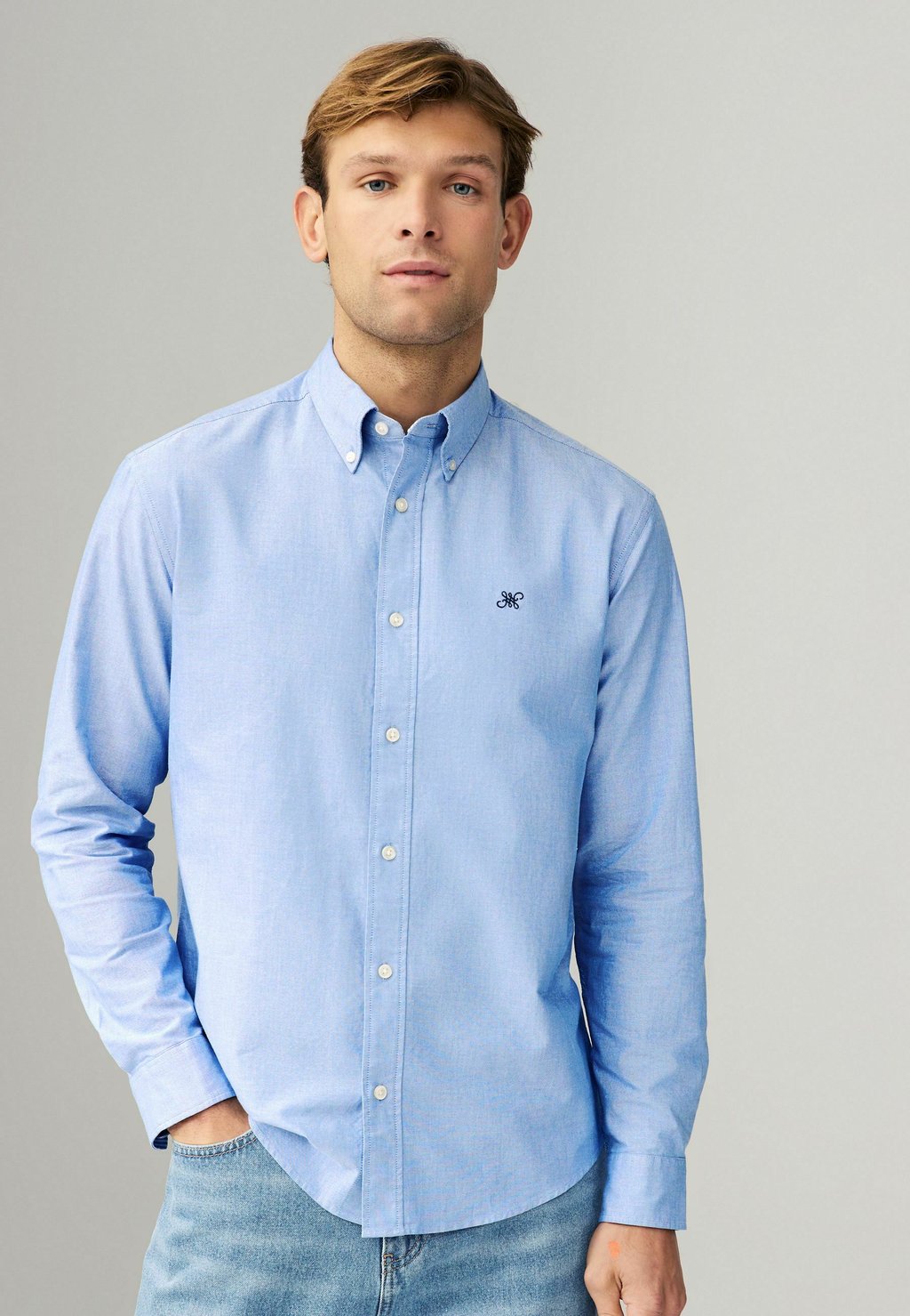 

Рубашка REGULAR FIT - LONG SLEEVE OXFORD Next, синий