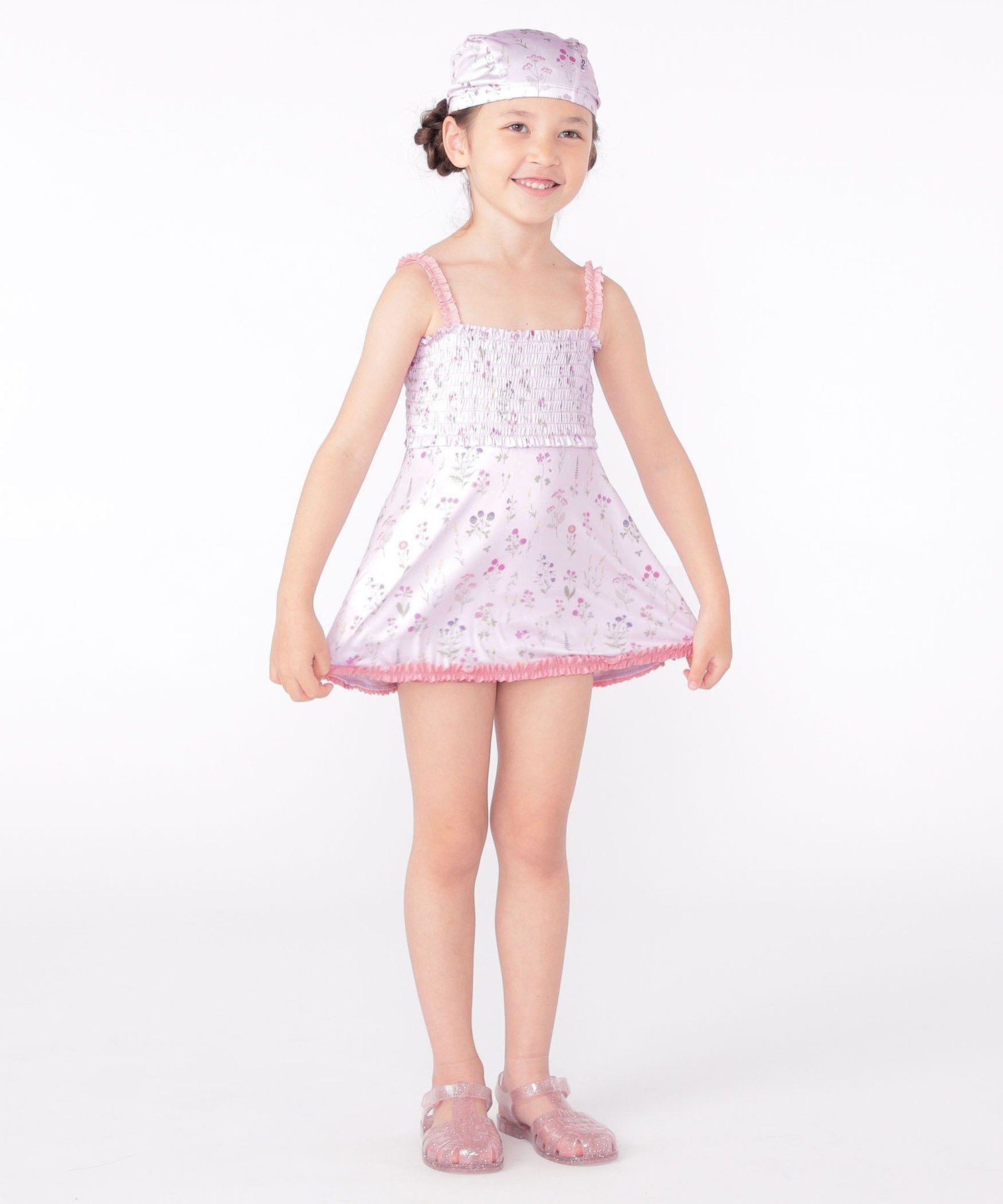 Детское платье-купальник с цветочным оборчатым узором: 90–130 см SHIPS KIDS, Pink — фото 3