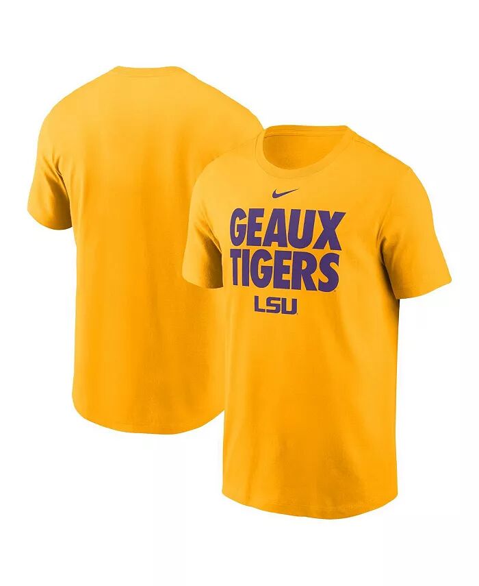 

Мужская золотая футболка с речёвкой Local Ultimate Chant LSU Tigers Nike