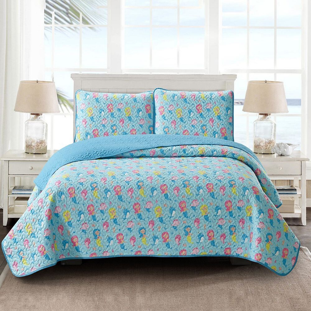 

Комплект одеял Harper Lane Mermaids and Friends из 2 предметов Twin, синий
