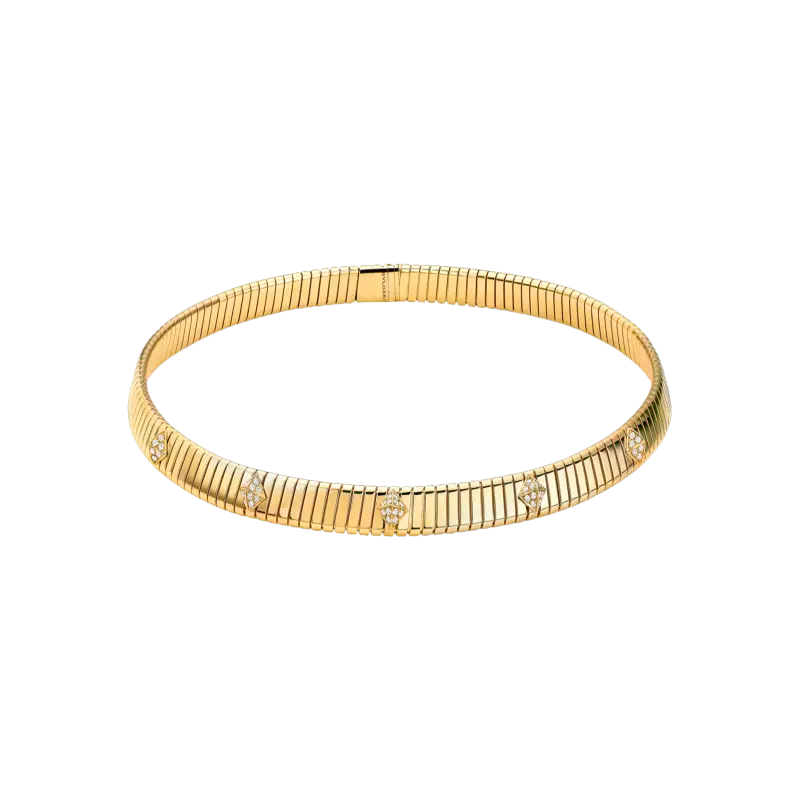 

Ожерелье bvlgari tubogas из желтого золота с бриллиантами - cl860067 BULGARI