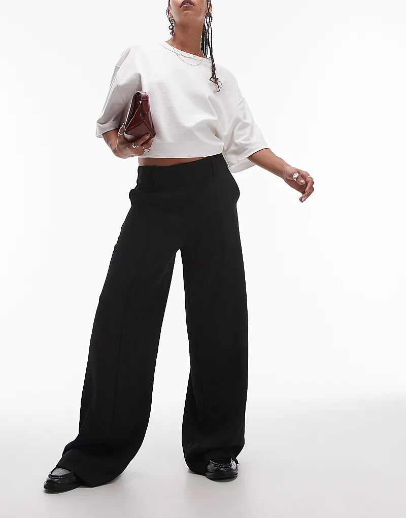 

Свободные брюки Mango черного цвета