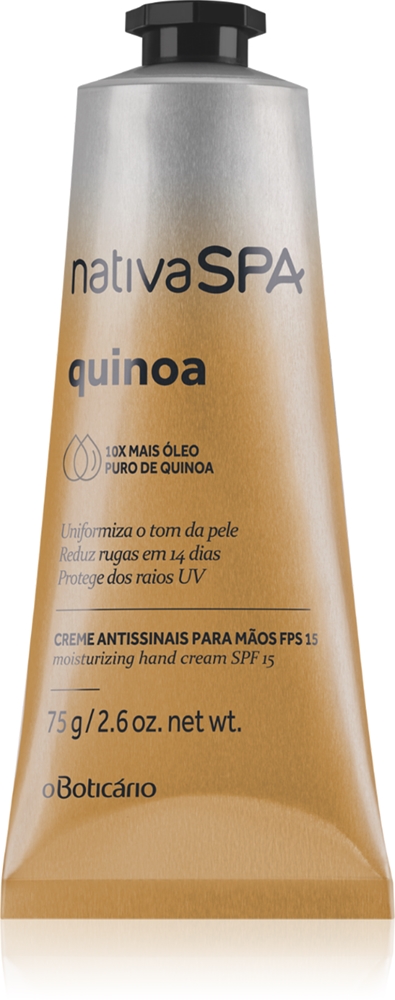 

Увлажняющий крем для рук Nativa spa quinoa spf 15 Oboticário, 75 гр