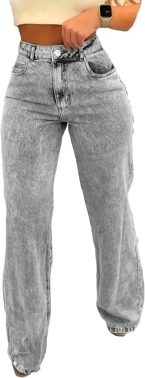 Джинсы прямые свободные Wrangler, серые