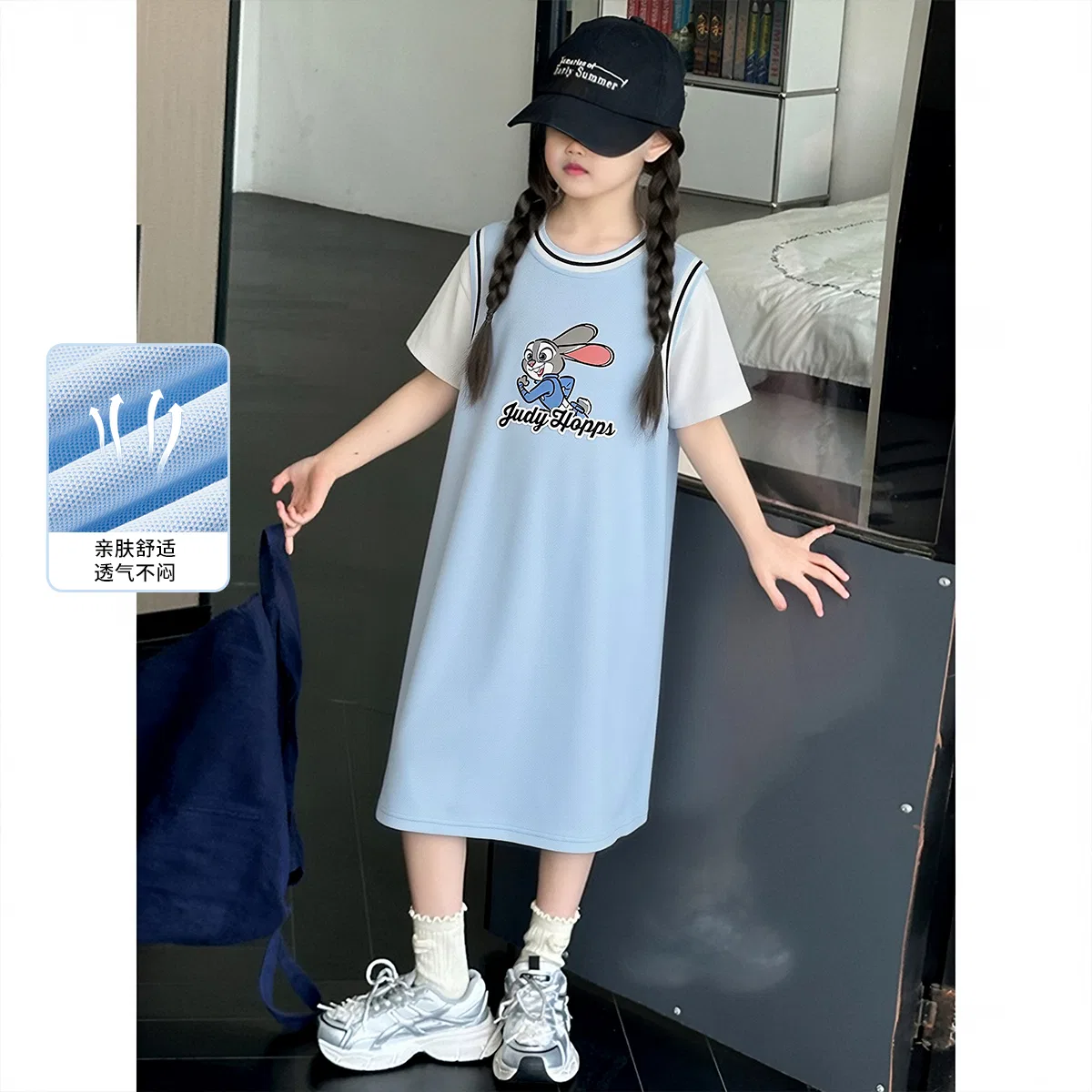 Платье детское Crew Neck Moderate Long Disney, Blue — фото 4