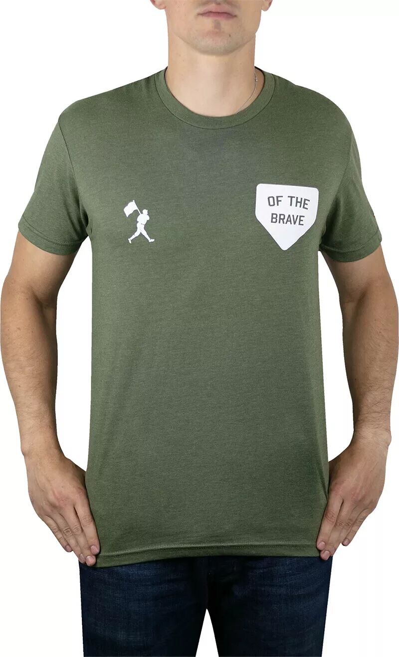 

Мужская футболка Baseballism Home of the Brave 2.0, зеленый