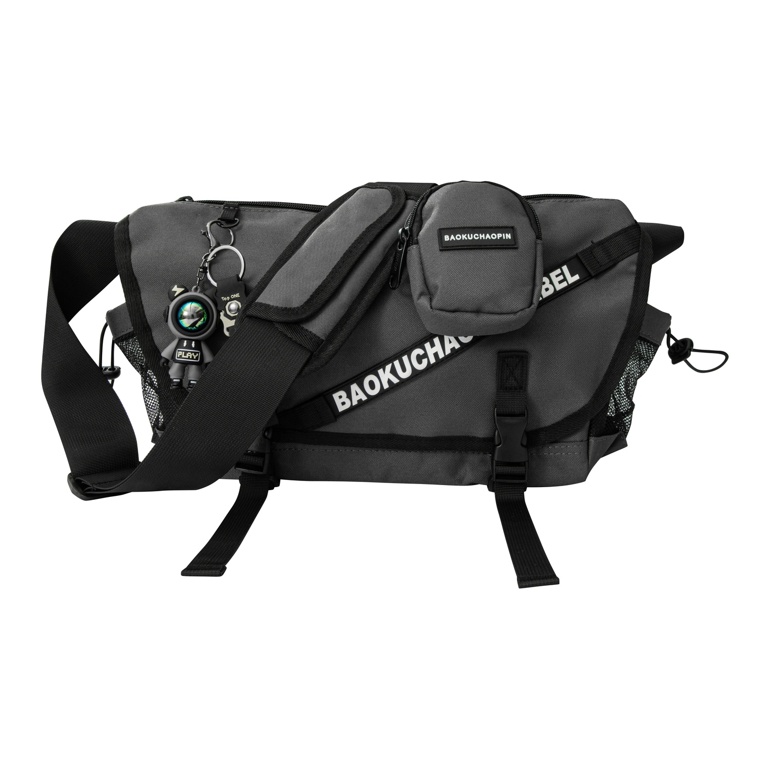 

KONADCT Нейлоновая городская кроссбоди сумка для комьютинга большого размера унисекс хаки белый серый хаки, Gray