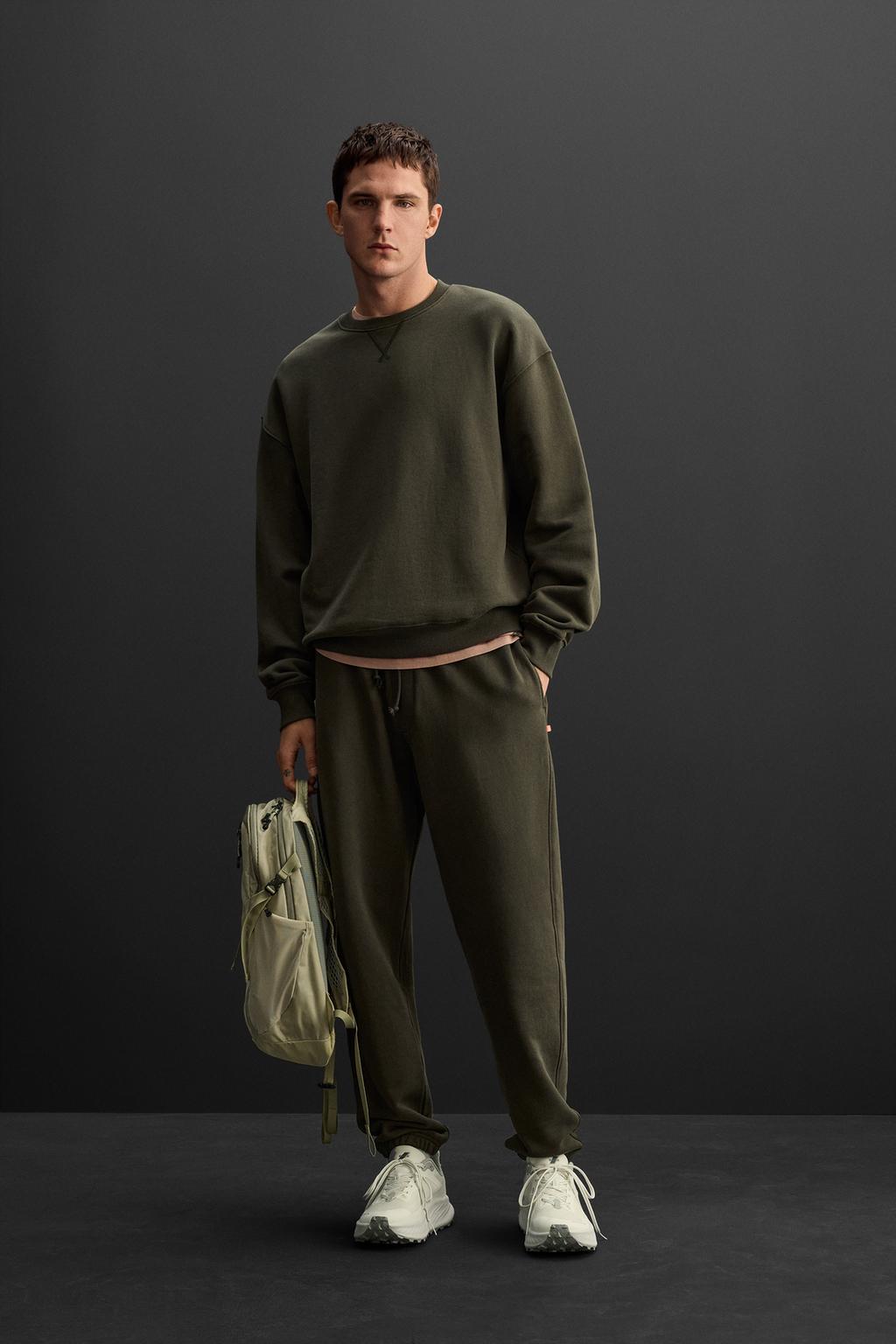 

Толстовка с круглым вырезом ZARA, зеленый