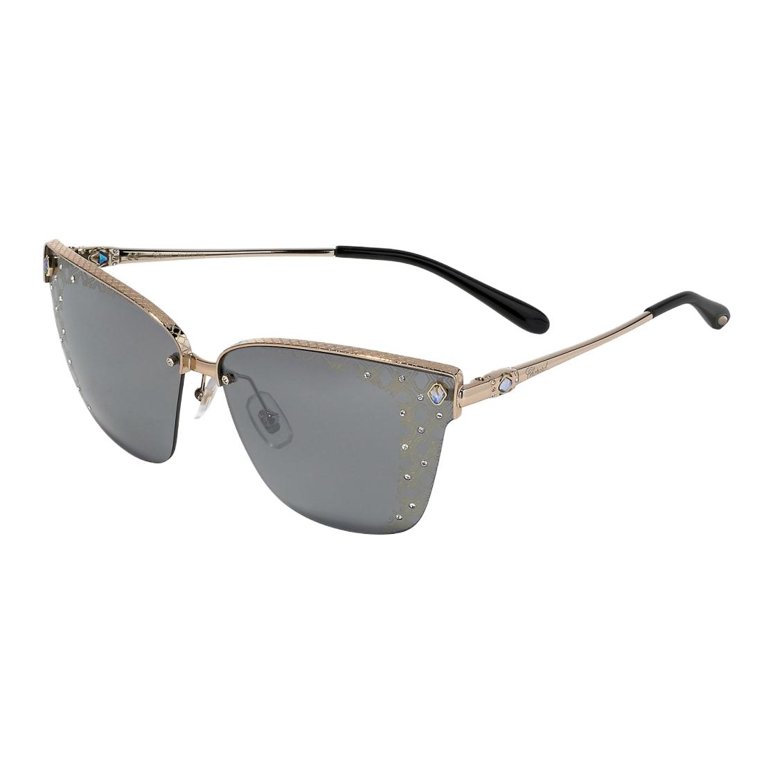 

Chopard Металлические очки-авиаторы унисекс золотые, Gold