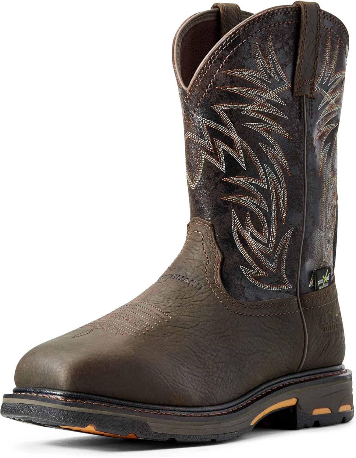 Мужские ботинки ARIAT Workhog с широким квадратным носком, водонепроницаемые, с защитой Metguard и композитным носком, черный