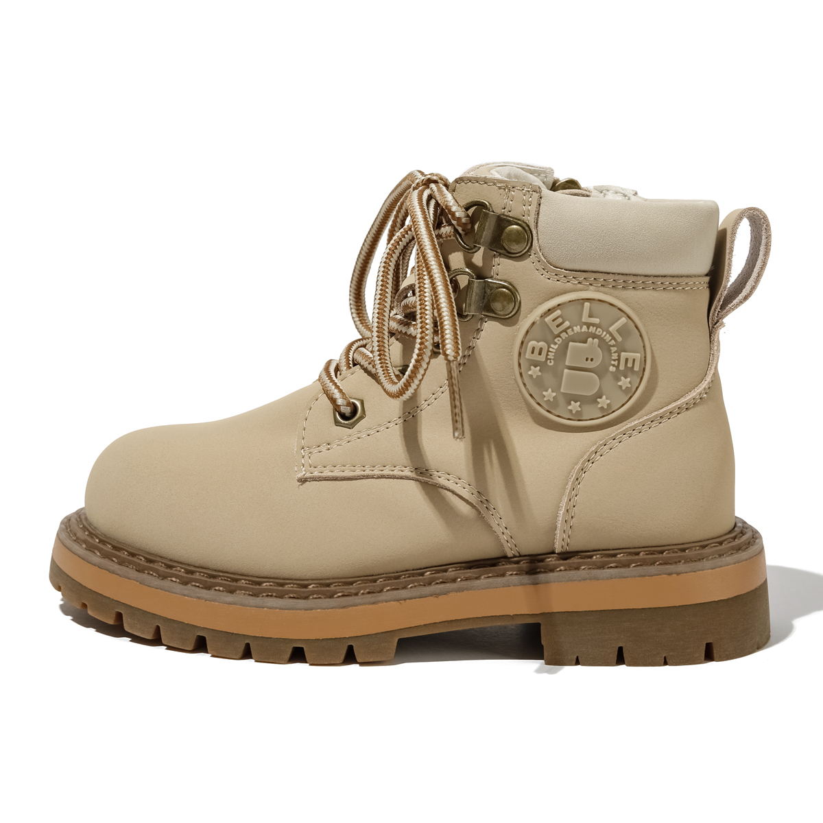 

Детские кожаные ботинки для детей BELLE, Apricot