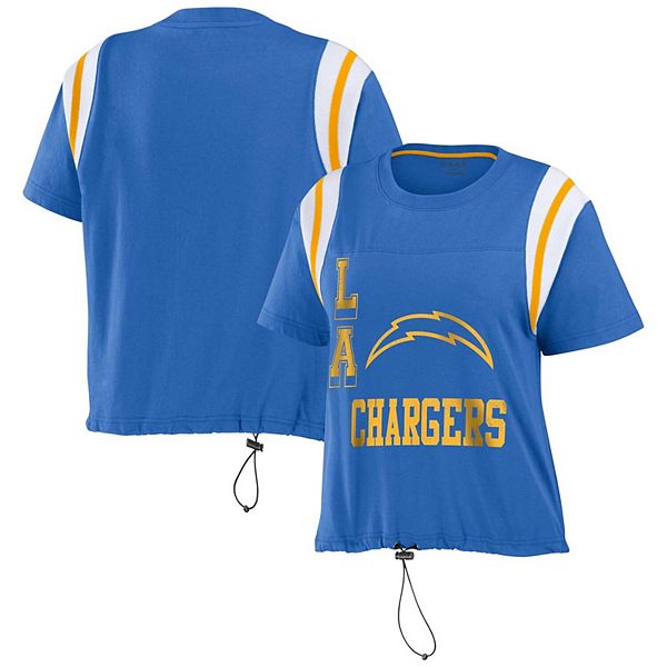 

Футболка Los Angeles Chargers цвета пудрово-голубого с цветными блоками Wear By Erin Andrews, Синий, Футболка Los Angeles Chargers цвета пудрово-голубого с цветными блоками Wear By Erin Andrews