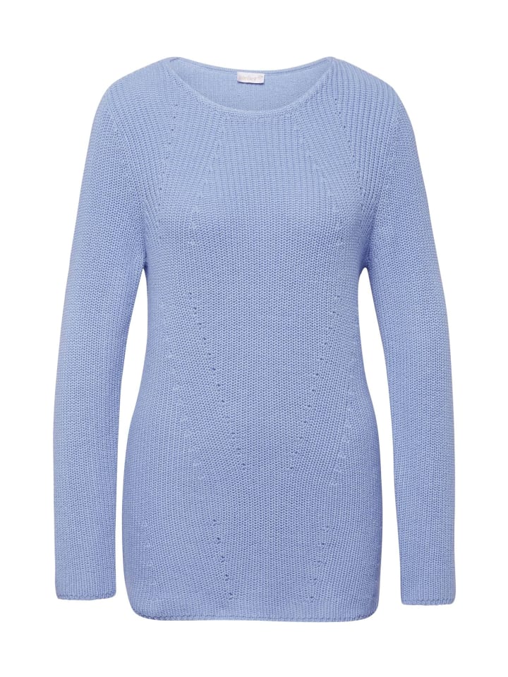 

GOLDNER Облегающий фигуру пуловер из чистого хлопка цвета «регата»