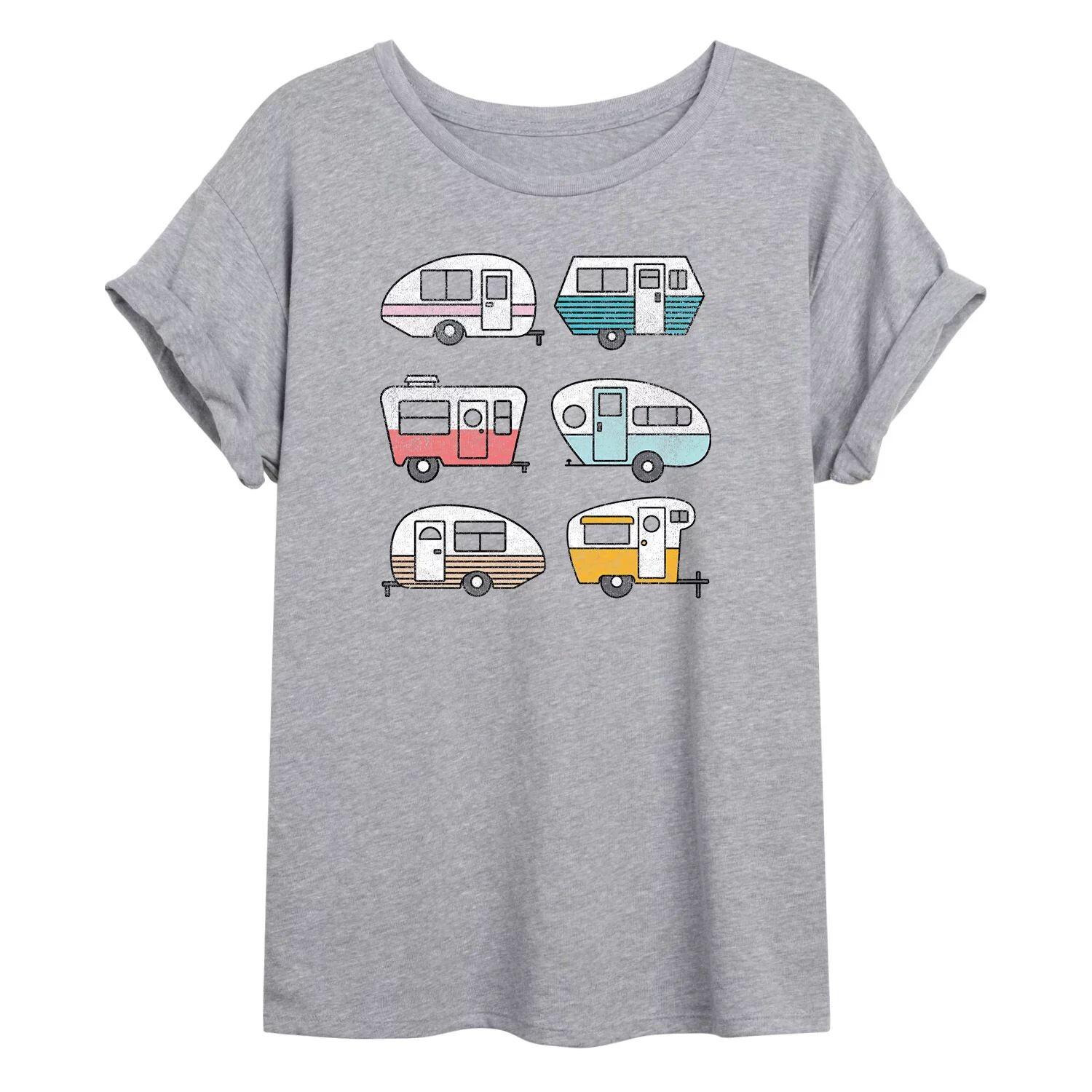 

Футболка большого размера Junior's Camper Grid Licensed Character